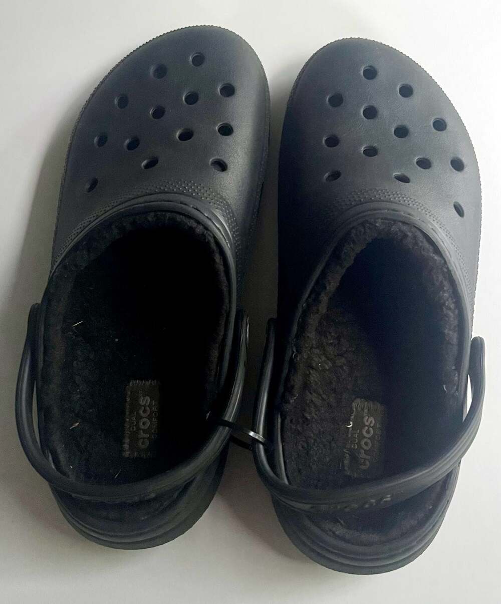 Crocs Classic Lined Clogs Black Size J5